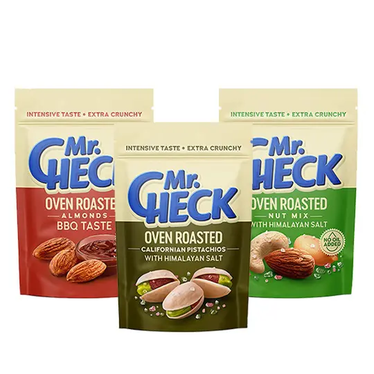 Orzechy prażone w piecu Mr.Check 150 g. – różne smaki
