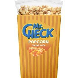 Karmelizowany popcorn w pudełku Mr.Check, 200 g.