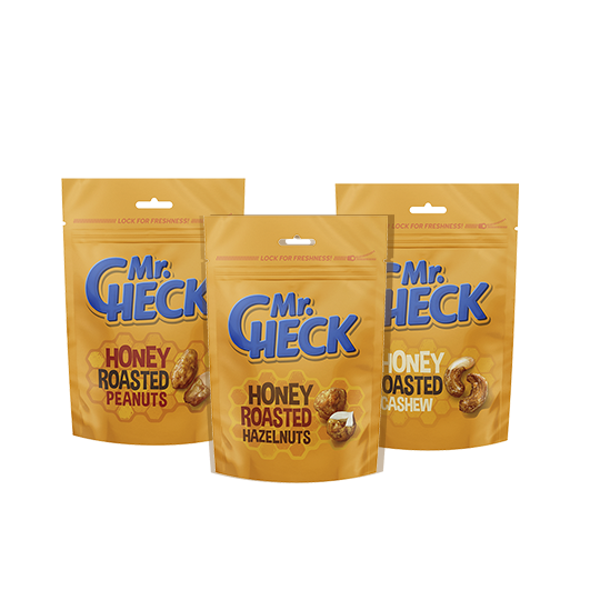 Mr.Check honey roasted nuts, 150g.