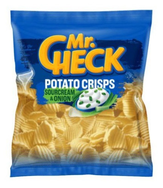 Bulvių traškučiai grietinės ir svogūnų skonio Mr.Check, 300 g