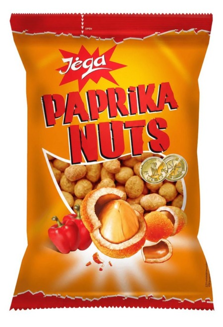 Arachidi ricoperte JĖGA al gusto paprika, 500 g.
