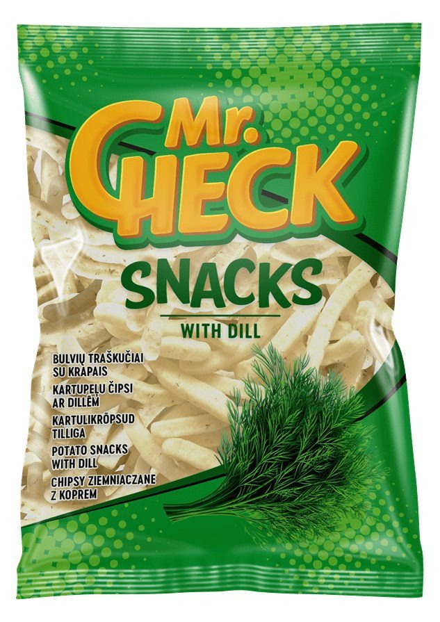 Bulvių traškučiai su krapais Mr.Check, 50 g