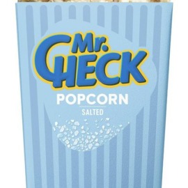Mr.Check popcorn with salt in a box, 150 g