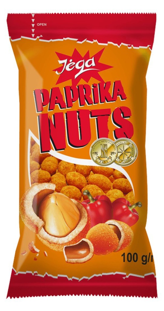 Orzeszki ziemne JĖGA w skorupkach o smaku papryki, 100 g