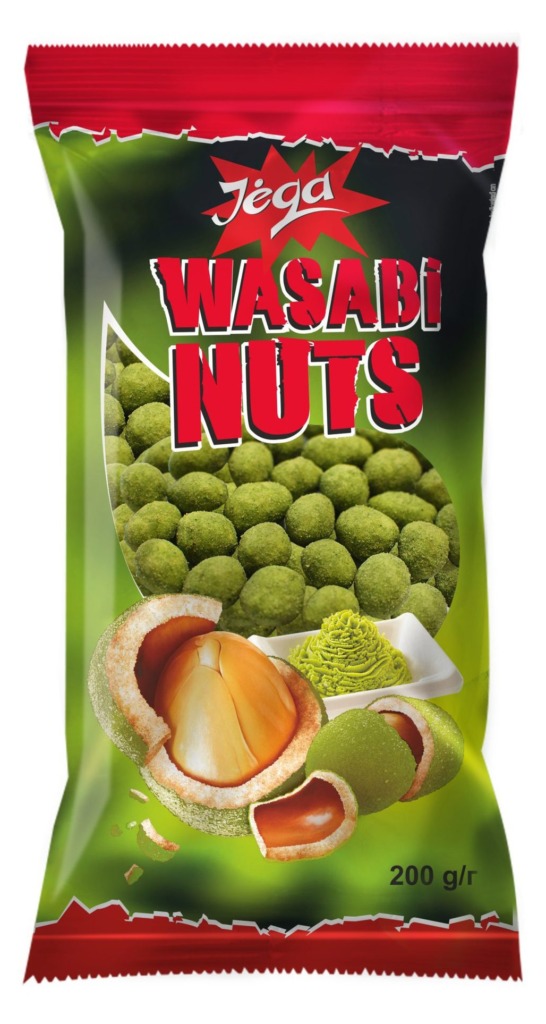 JĖGA žemės riešutai luobelėje japoniškų krienų skonio, 200 g.